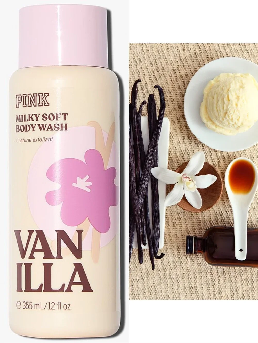PINK Victoria's Secret Milky Soft Vanilla Body Wash 12oz NEW